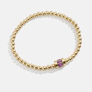 Baublebar Gold Pisa Beaded Bracelet with amethyst